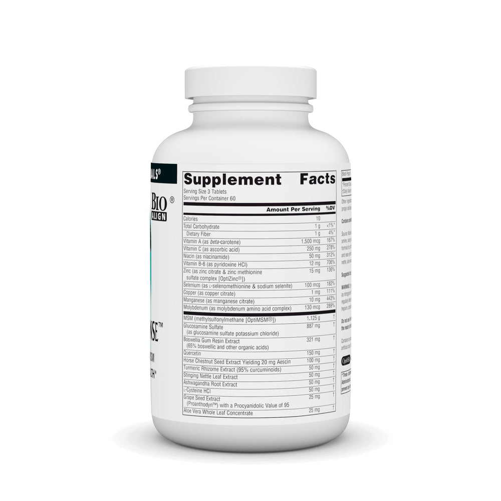 Close-up of glucosamine and MSM ingredients