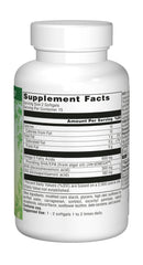 Label showing vegan omega-3 ingredients and EPA/DHA