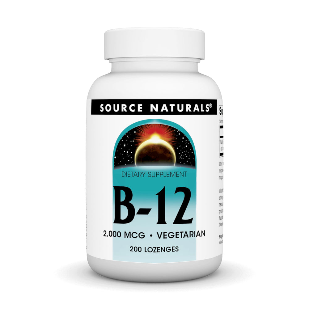 Source Naturals Vitamin B-12 2000 mcg vegetarian lozenges bottle