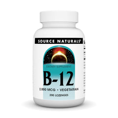 Source Naturals Vitamin B-12 2000 mcg vegetarian lozenges bottle