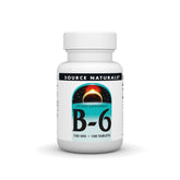 Bottle front view of Source Naturals Vitamin B-6 100mg 100 tablets
