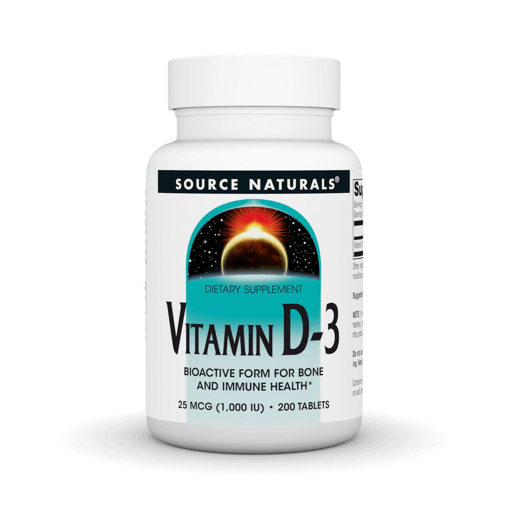 Source Naturals Vitamin D-3 bottle front view