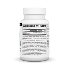 Close-up of Source Naturals Vitamin D-3 10,000 IU bottle front