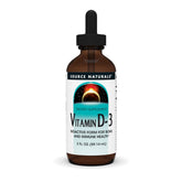 Front view of Source Naturals Vitamin D-3 Liquid Drops bottle