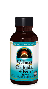 Bottle of Source Naturals Wellness Colloidal Silver 45 ppm - 2 fl oz (hero image)