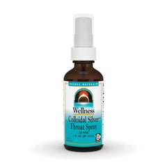 Bottle of Source Naturals Wellness Colloidal Silver Throat Spray, 30 PPM, 2 fl oz