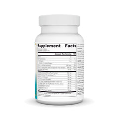 Back of bottle showing supplement facts panel