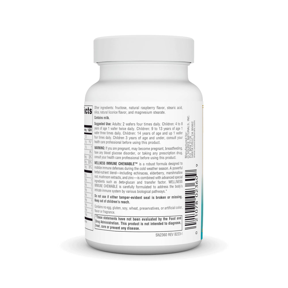 Close-up of ingredients and nutrition information