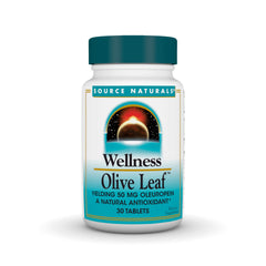 Source Naturals Wellness Olive Leaf 100 mg oleuropein tablets bottle