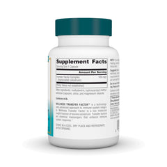 Close-up of the bottle label showing Wellness Transfer Factor
