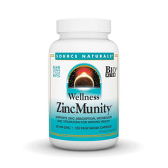 ZincMunity bottle with label showing 50 mg zinc