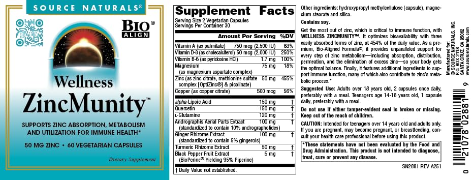 Three zinc sources used in ZincMunity