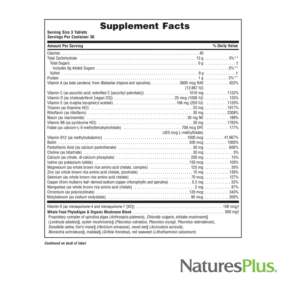 Whole foods ingredients in Source of Life Gold