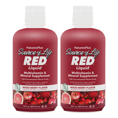 Hero image of NaturesPlus Source of Life RED Multivitamin Liquid 30oz two-pack