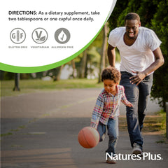 Gluten-free, vegetarian multivitamin labeling on Source of Life RED liquid