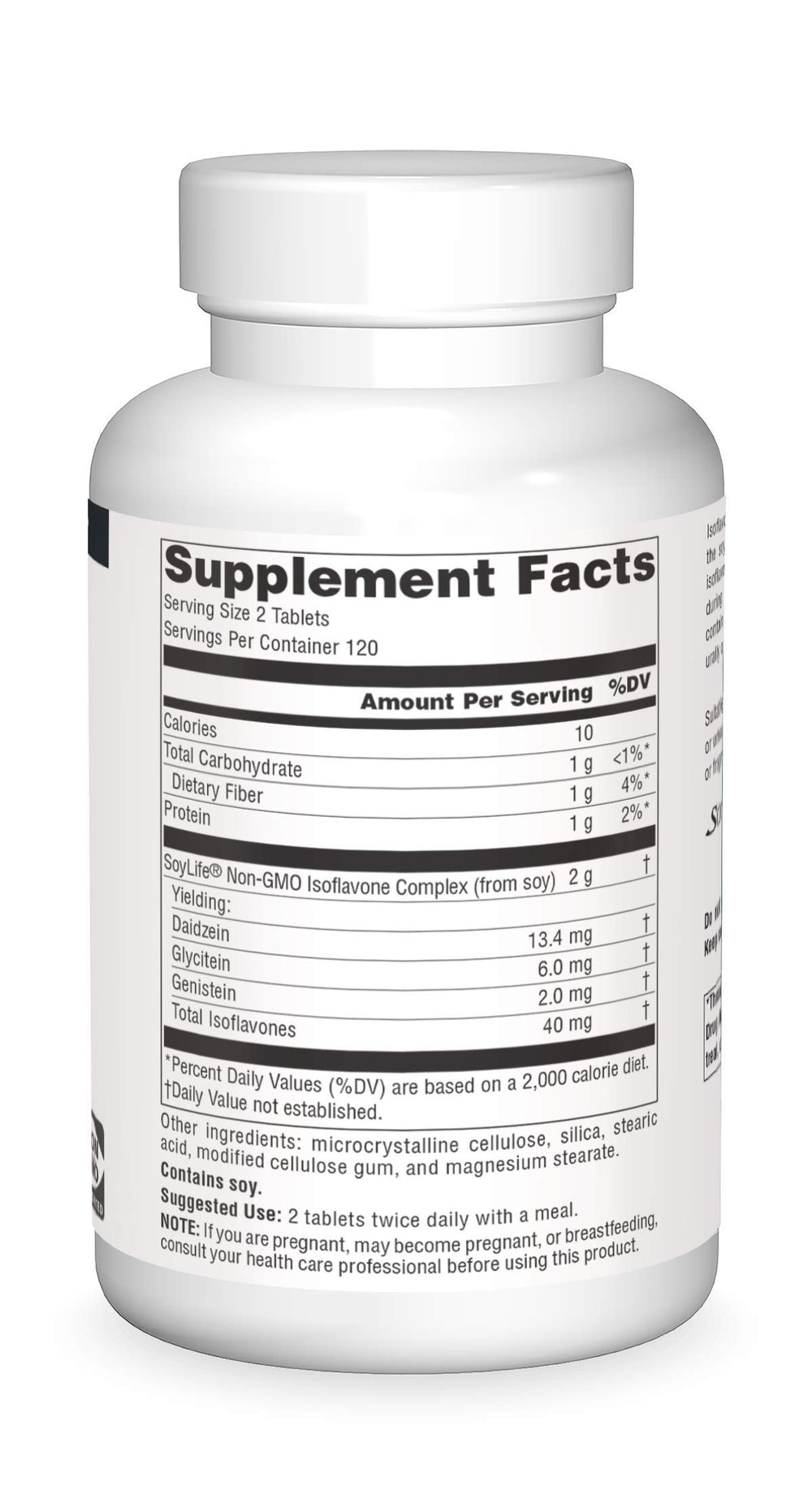 Source Naturals Genistein Soy Complex tablets for easy daily use and consistent intake.