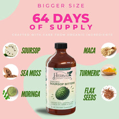 Close-up of Soursop Bitters bottle