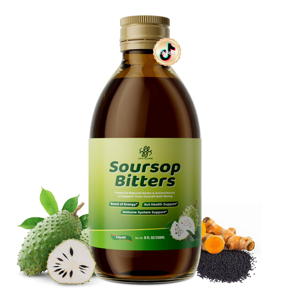 Front view of Soursop Bitters Liquid bottle (8 oz)