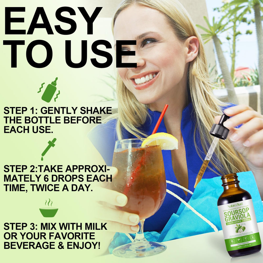 Vegetarian friendly label on Soursop Drops bottle