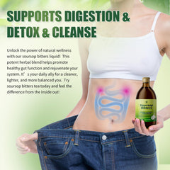 Nutrition facts label on Soursop Bitters bottle