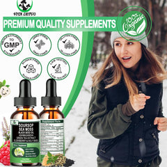 Ingredients: Green Tea Extract and Ashwagandha in Soursop Drops