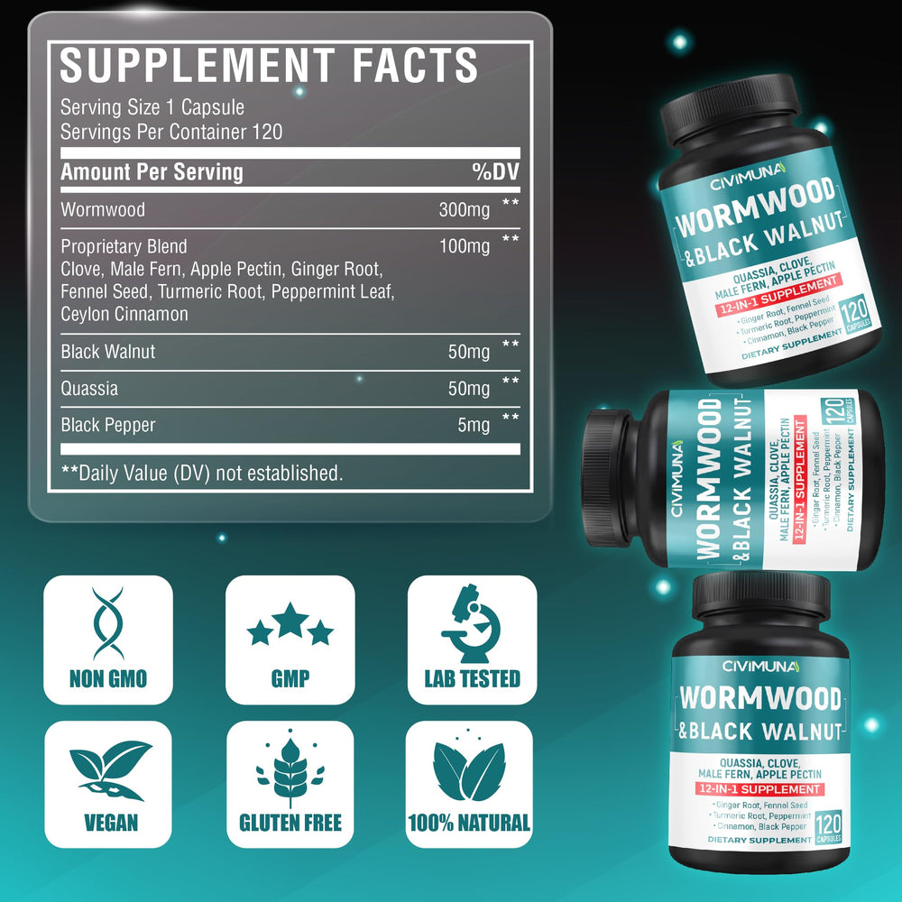 Angled view of Soursop Graviola Capsules bottle