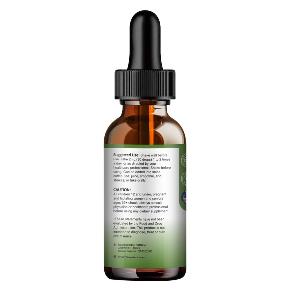 Vegan and Non-GMO label on Soursop Graviola Drops