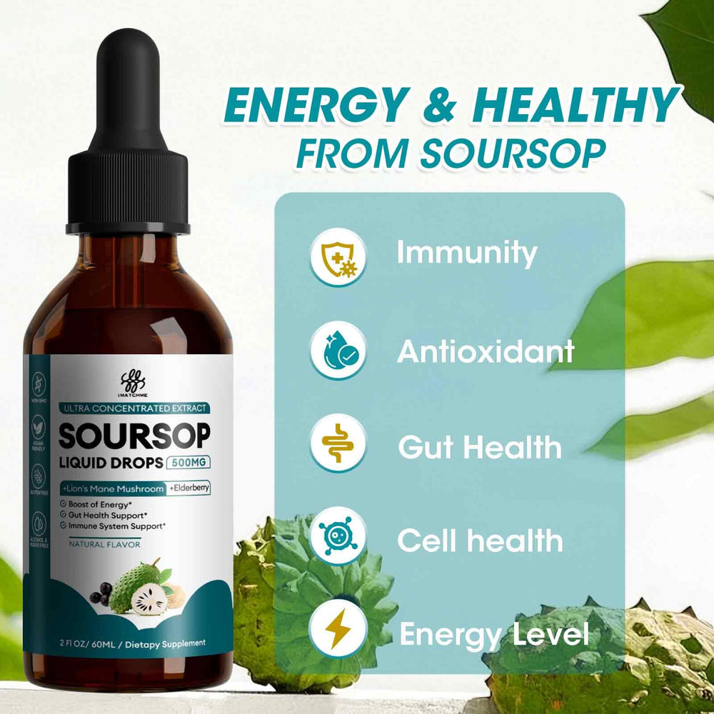 Dropper releasing 2ml of Soursop Graviola liquid