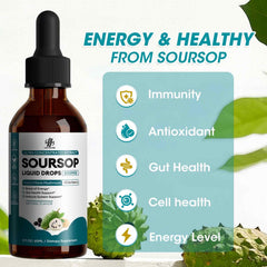 Dropper releasing 2ml of Soursop Graviola liquid
