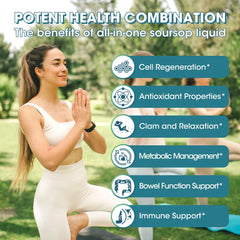 Ingredients: soursop leaf extract, sea moss, turmeric in liquid drops