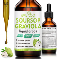 Bottle of Soursop Graviola Liquid Drops 2 oz