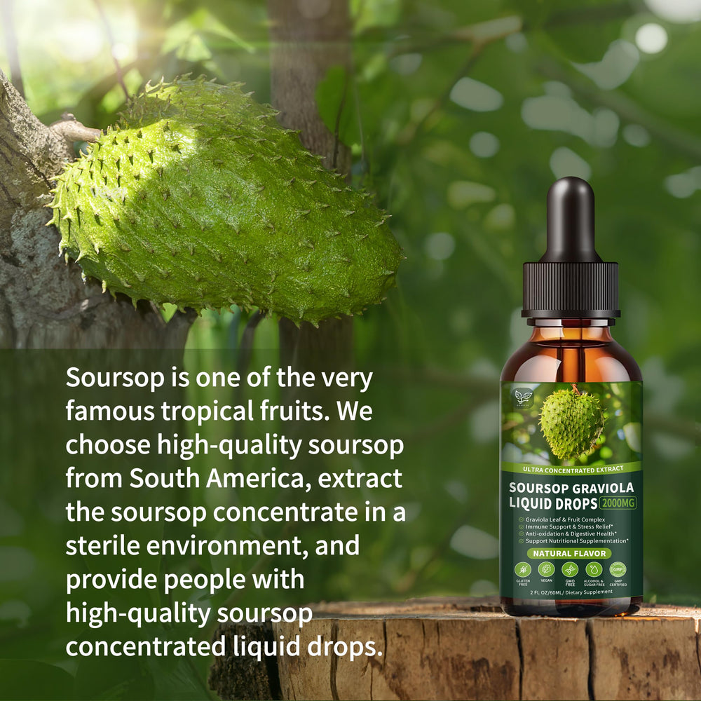 Gluten-free and natural flavor note for Soursop Drops