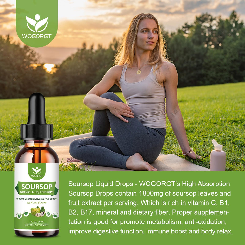 Ingredients panel for Soursop Graviola Liquid Drops