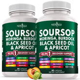 Soursop supplement bottle and packaging