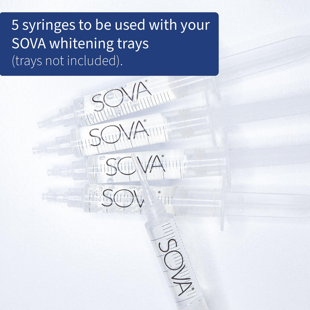 Five syringes of SOVA White whitening gel