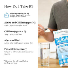 90-serving 16oz bottle of Colostrum-LD powder for human and pet wellness