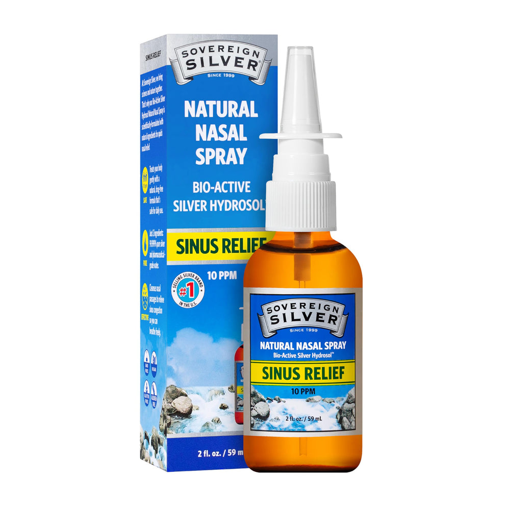 Main image: Sovereign Silver Natural Nasal Spray bottle
