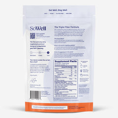 Close-up of the 14-stick packs of SoWell Fiber Apple Cinnamon Drink Mix