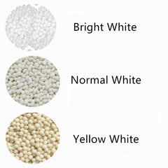 Beads in three colors for temporary dental repair