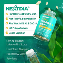 Soy-free and gluten-free vegan omega-3 supplement