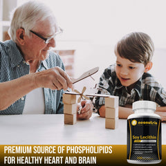 Label showing 1200 mg per capsule on Neonutrix Soy Lecithin