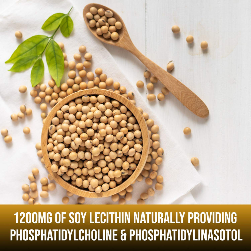 Nutrition facts panel for Neonutrix Soy Lecithin Capsules