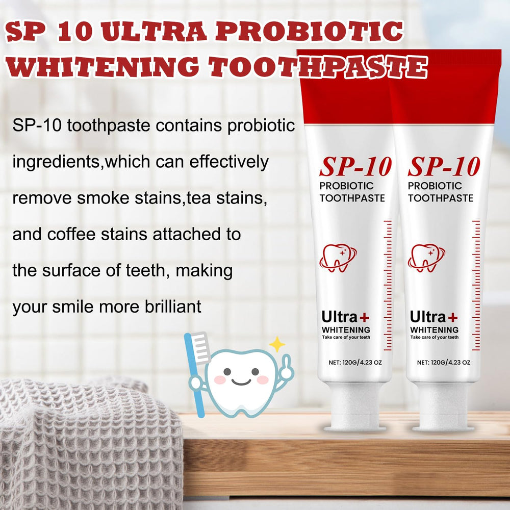 Deep cleaning action with SP-10 Probiotic Toothpaste