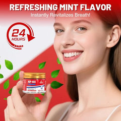 Recyclable glass jar packaging for SP-6 toothpaste tablets