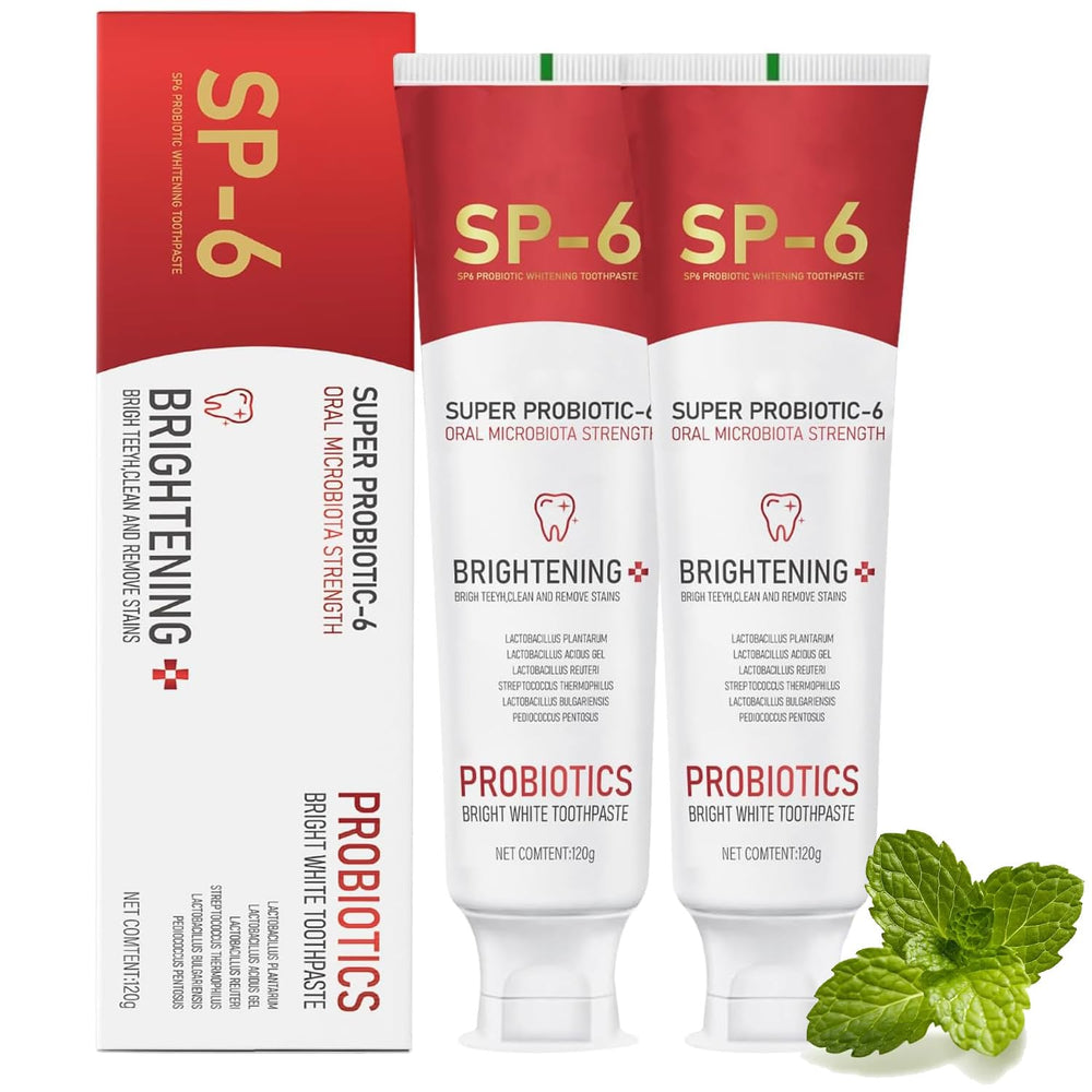 SP-6 Probiotic Whitening Toothpaste 2-pack packaging