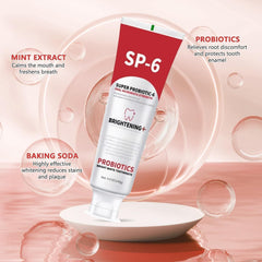 Illustration of Probiotic-6 technology for teeth and gums