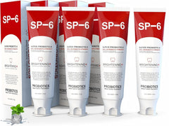 Front view of SP-6 Probiotics Whitening Toothpaste tube