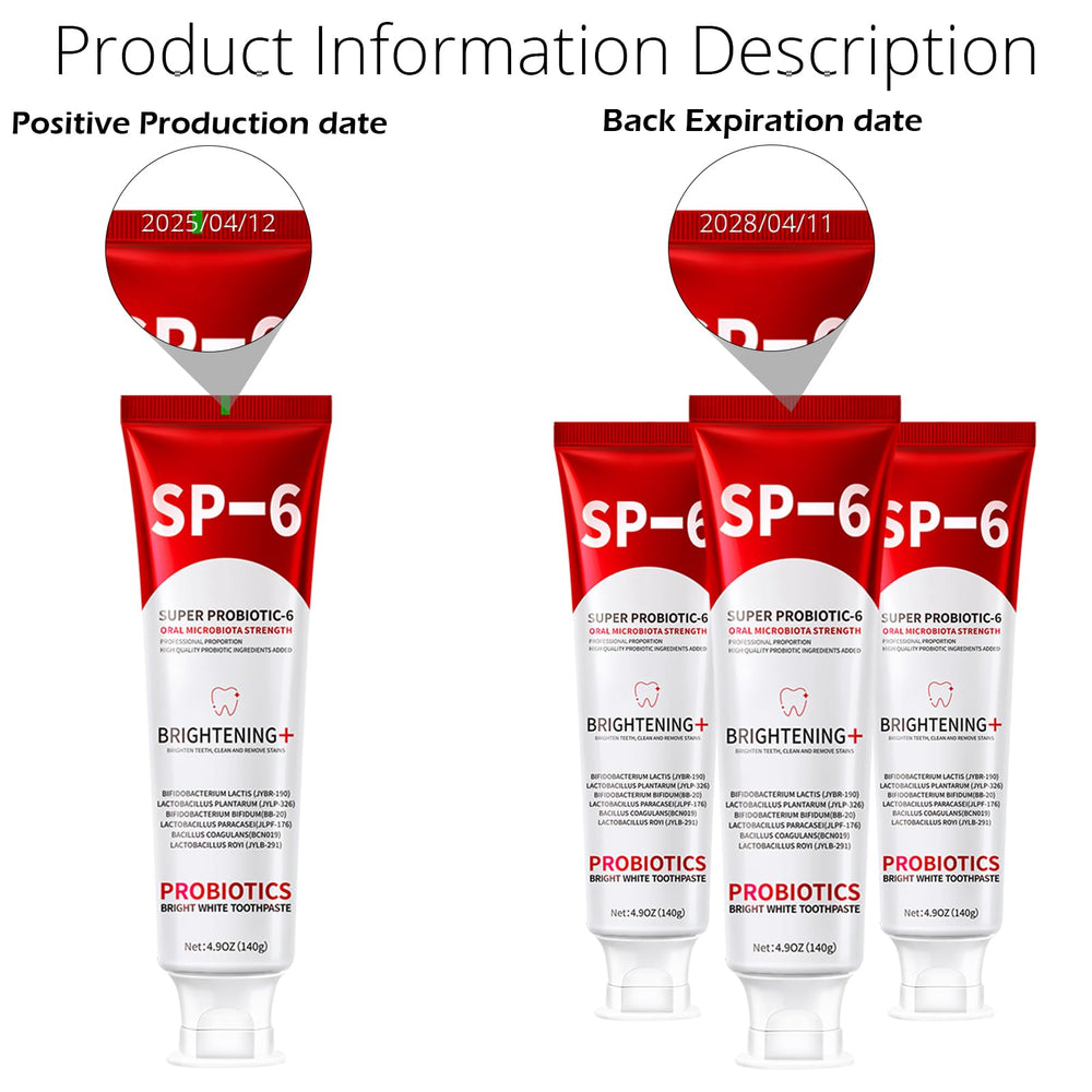 Complete oral wellness with SP-6 toothpaste concept