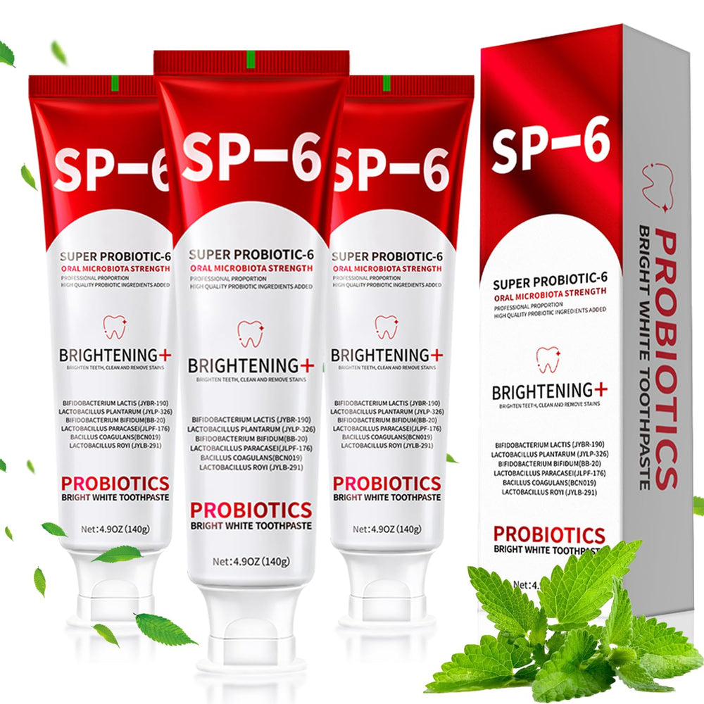 SP-6 Probiotics whitening toothpaste packaging