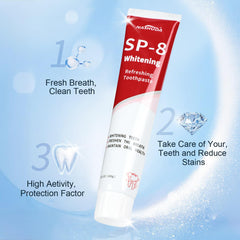 Whitening and deep cleaning action emphasis